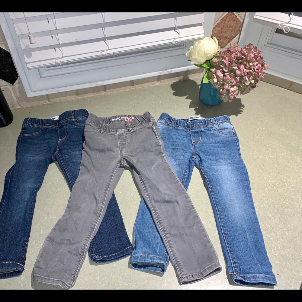 All three pairs toddler 3 girls Baby gap jeans pants Denim bottoms T pair outfit